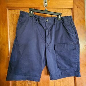 Structure Navy Cargo Shorts W34 – Cotton Utility Workwear Summer Classic